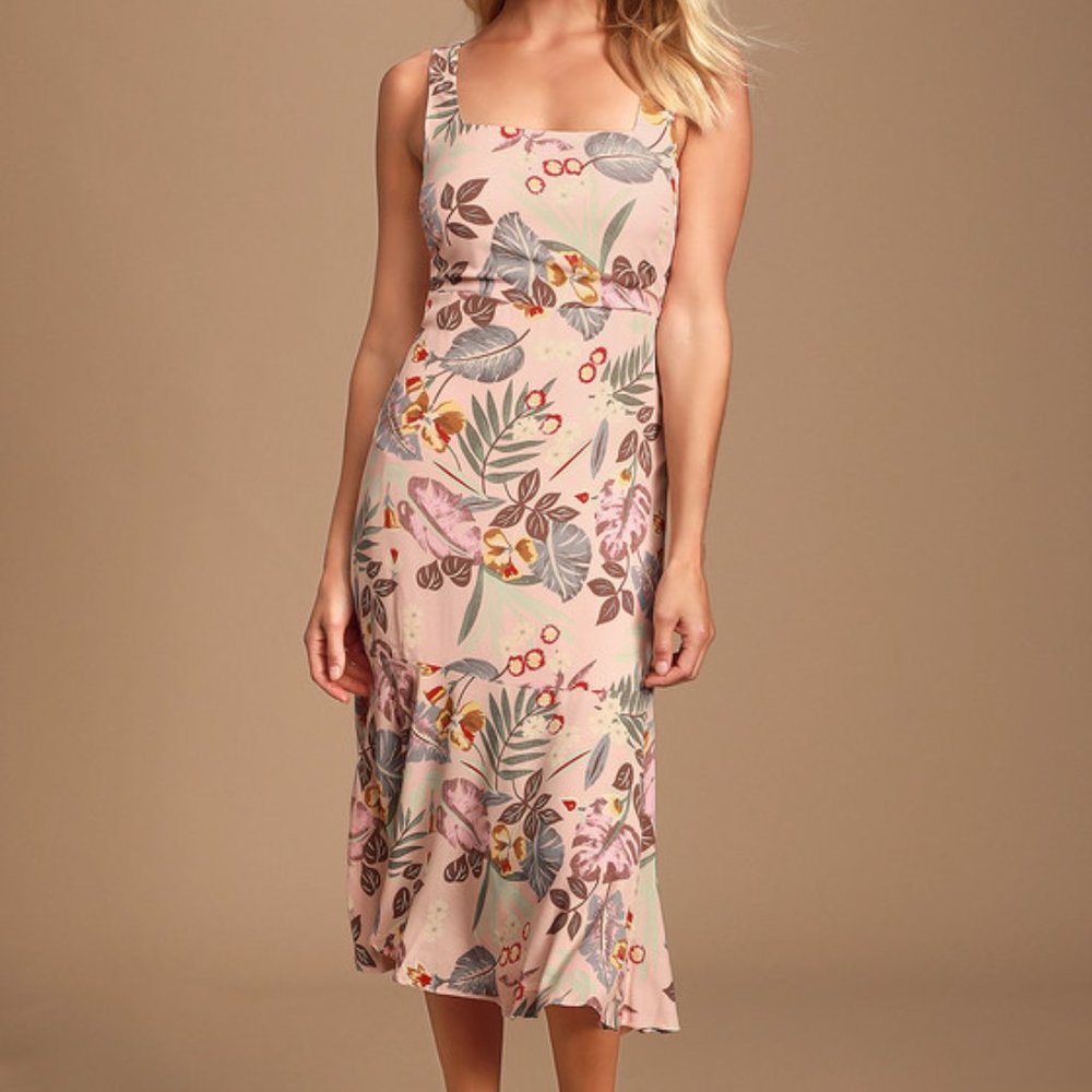 Blush Floral Cocktail Dress